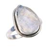 Кольцо из серебра 925 пробы с натуральным радужным лунным камнем ручной работы S.9 B9r94