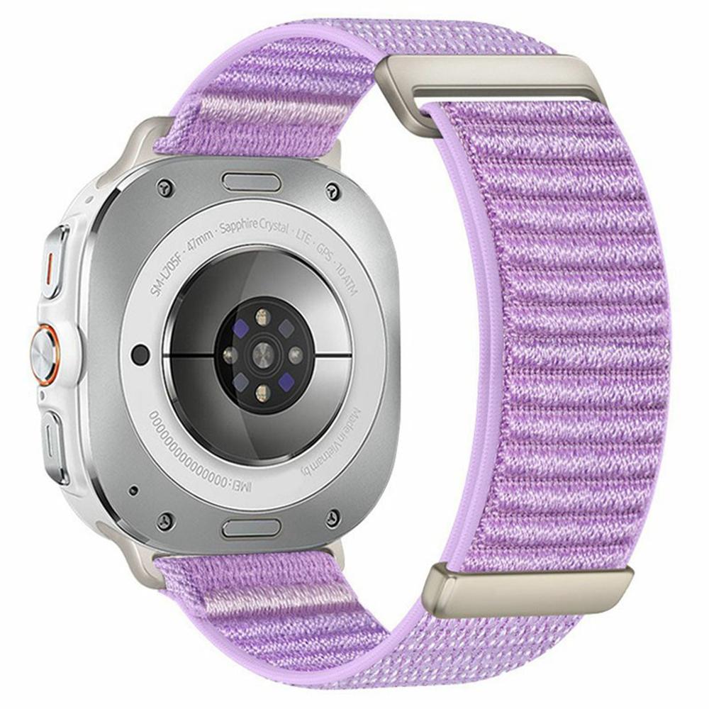 For Samsung Galaxy Watch Ultra (2025) 47mm / Ultra 47mm Watch Band Two-Piece Magic Tape Nylon Woven Wrist Strap