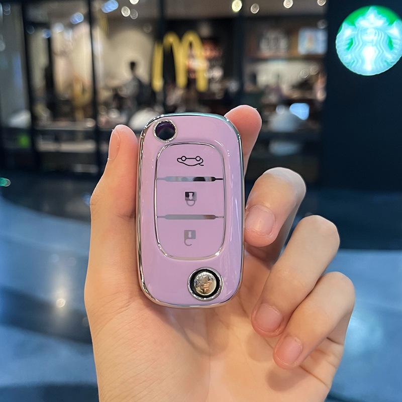 KMLC1 Car Key Case Cover Shell Bag For Mercedes Benz Smart Fortwo 453 Forfour 2015 2016 2017 CWTWB1G767 TWB1G767 Keychain Accessories