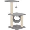 VidaXL Cat Tree with Sisal Scratching Posts 65 Cm Grey