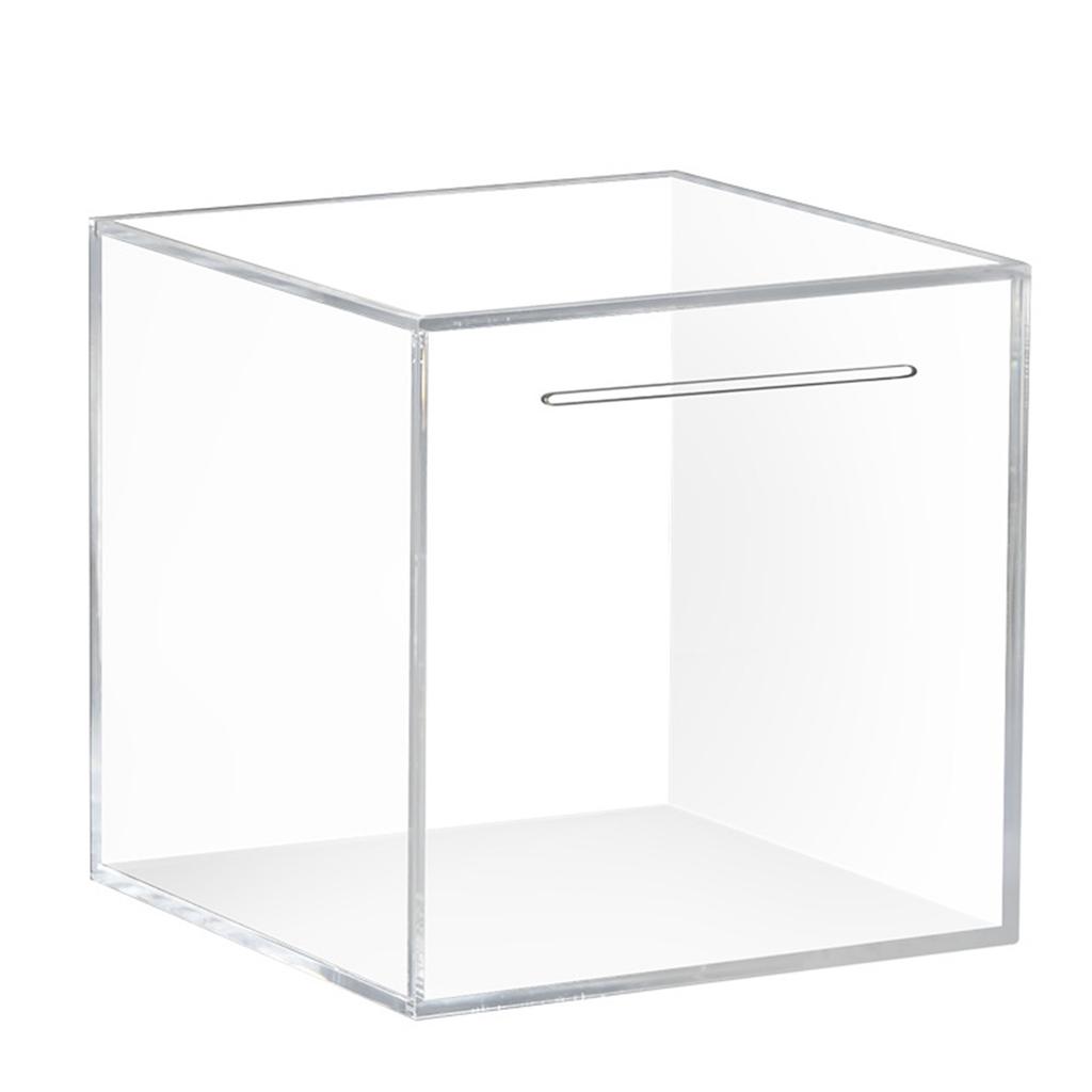 Acrylic Transparent Money Jar Clear View Savings Progress One Way Coin Slot Home Decoration