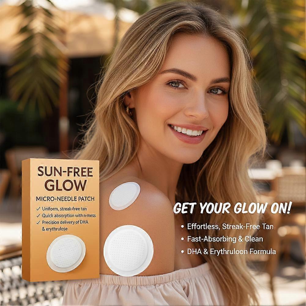 Безсолнечные Glow Микроигольные Пластыри для Загара - 7 шт./Коробка