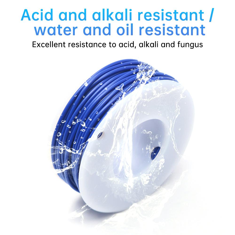 AWG Electric Wire, 6 Colors Stranded Tinned Copper Flexible Silicone Hookup Wire Kit for Electrical DIY/Car