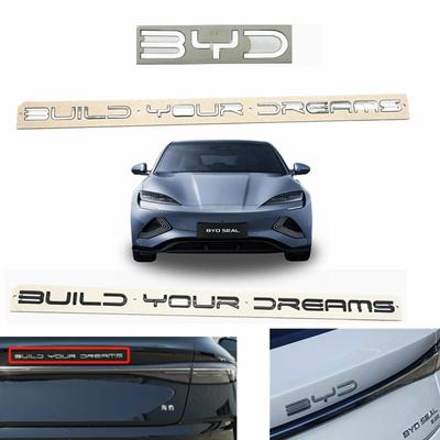 3D ABS Хром Черный Логотип Создай Свои Мечты Эмблема Буквы Наклейка Значок На Багажник Автомобиля Для BYD SEAL SONG Plus ATTO3 SEAL U Аксессуары