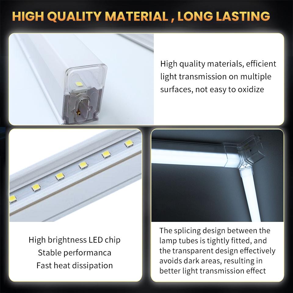 440мм Гаражный свет Шестиугольные светильники Лампа 85-265В Светодиодная трубка Сотовая потолочная подсветка Для авто Кузовной ремонт Автомобиль Светодиодная мастерская