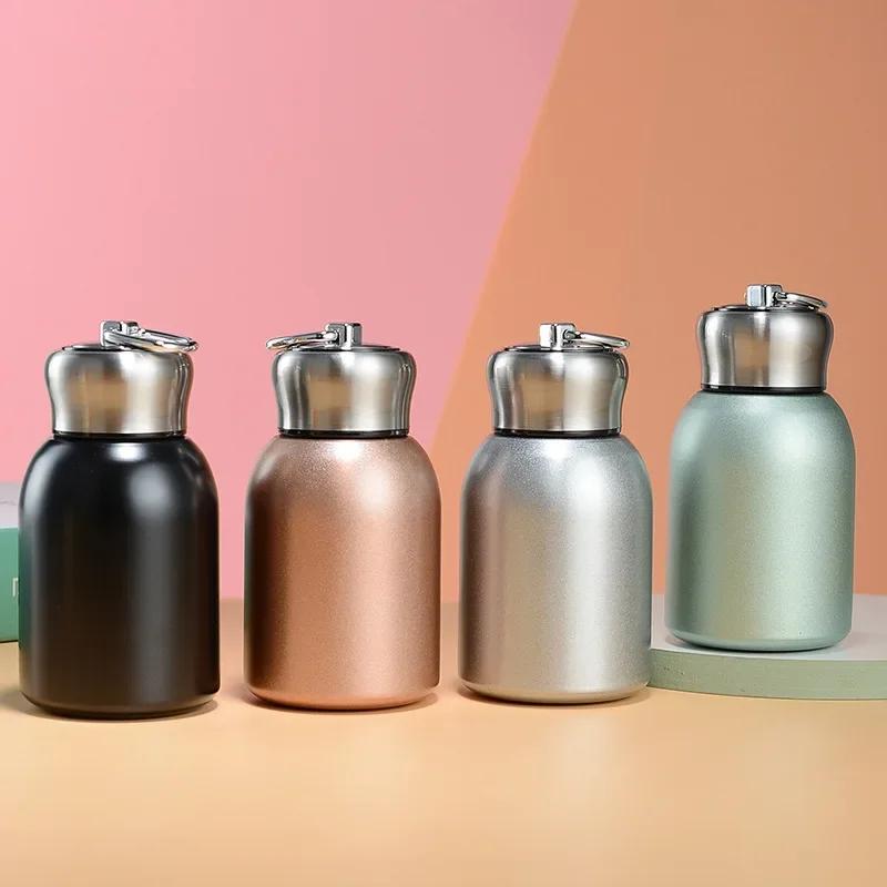 300ML Portable Stainless Steel Travel Mug Vacuum Insulated Leak Proof Sport Tumbler Hot and Cold Water Bottle for Camping Travel