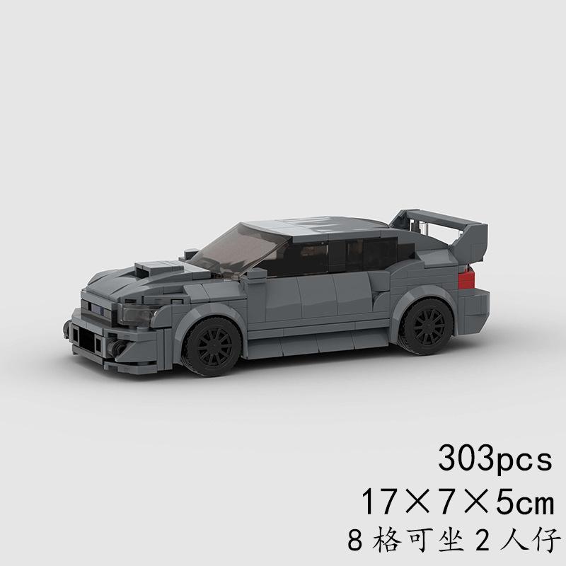 Техническая Скорость MOC Автомобиль Город Супер Ралли Автомобиль Строительные Блоки Кирпичи Украшение Ретро Винтажные Игрушки Для Детей Взрослых Подарки на День Рождения