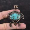 Amazonite Pendant Copper Wire Wrapped Pendant Amazonite Gemstone Jewelry Tortoise Pendant Copper Wire Jewelry Handmade Pendant Gift For Him