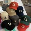 New big head circumference CA letter soft top baseball cap female couple ins face small sunshade cap male summer