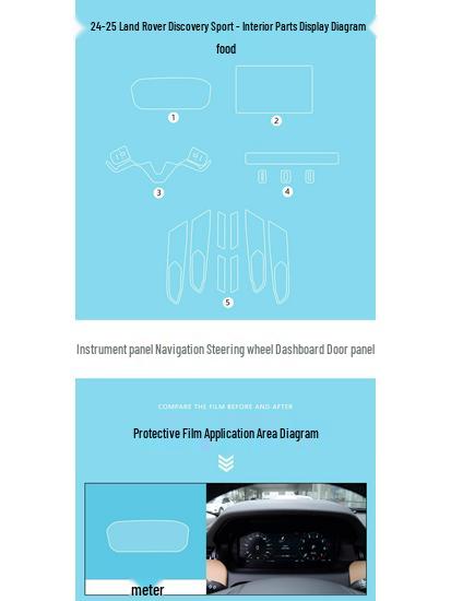 Закаленное стекло для защиты экрана и приборной панели Land Rover Discovery Sport