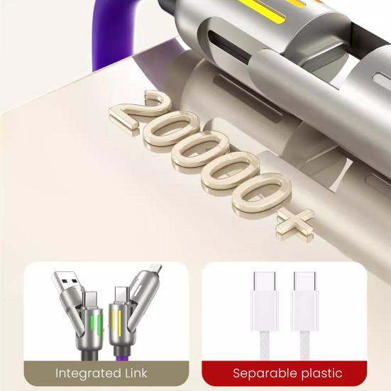 240 Вт кабель для быстрой зарядки 4-в-1 PD Type C кабель 1,5 м USB C Data Line универсальное зарядное устройство для iPhone