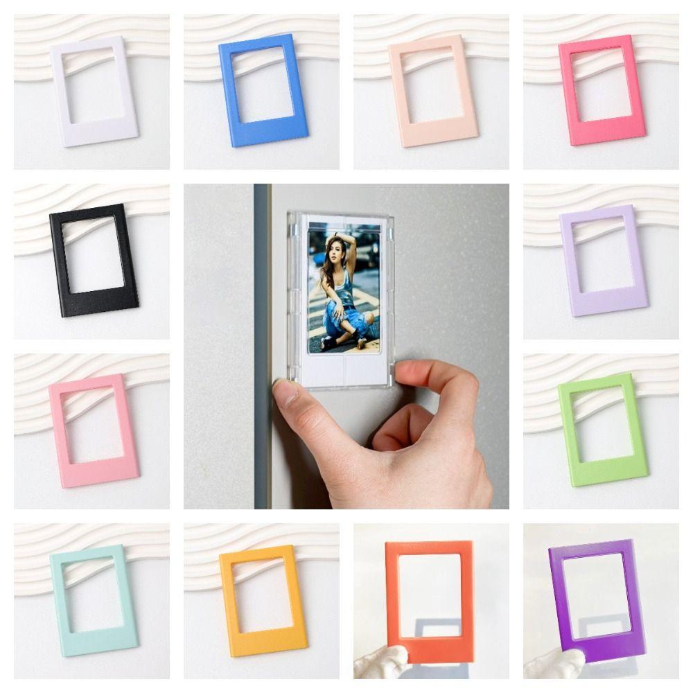4PCS 3 Inches Magnetic Picture Frame Double Sided Photo Frames Fridge Picture Frame  Kitchen Decor
