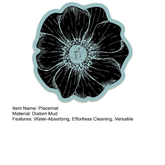 Подставка из диатомита в форме цветка, термостойкая, нескользящая, коврик для стола, быстро впитывающий воду, для кухни, обеденного стола, декоративный домашний декор