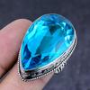 Swiss Blue Topaz Gemstone 925 Steling Silver Jewelry Ring Size 9
