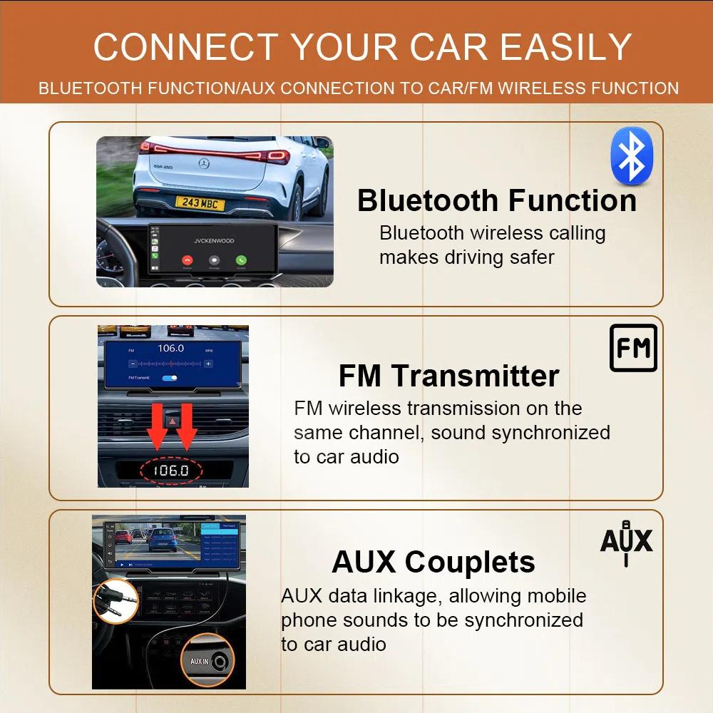 4K Высокое разрешение Беспроводной оптический датчик Carplay Автомобильный WiFi Навигатор GPS Двойная запись Видеорегистратор для вождения