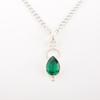 Chrome Diopside Gemstone 925 Sterling Silver Jewelry Teardrop Chain Pendant1.40" PP-12-5