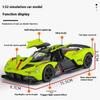 Новый 1:32 Aston Martin Valkyrie AMR 001 Супер спортивный автомобиль Литой металлический сплав Модель автомобиля Звук и свет Коллекционирование хобби Подарок на день рождения