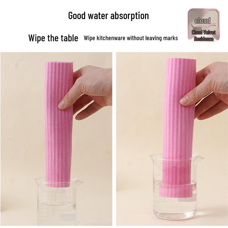 Набор губок и салфеток для посуды из древесной массы и хлопка - Не оставляет разводов, Впитывающие, Прочные для использования на кухне