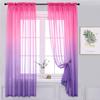 Modern Gradient Color Window Tulle Curtains for Living Room Bedroom Organza Voile Curtains Hotel Decoration Blue Sheer Curtains