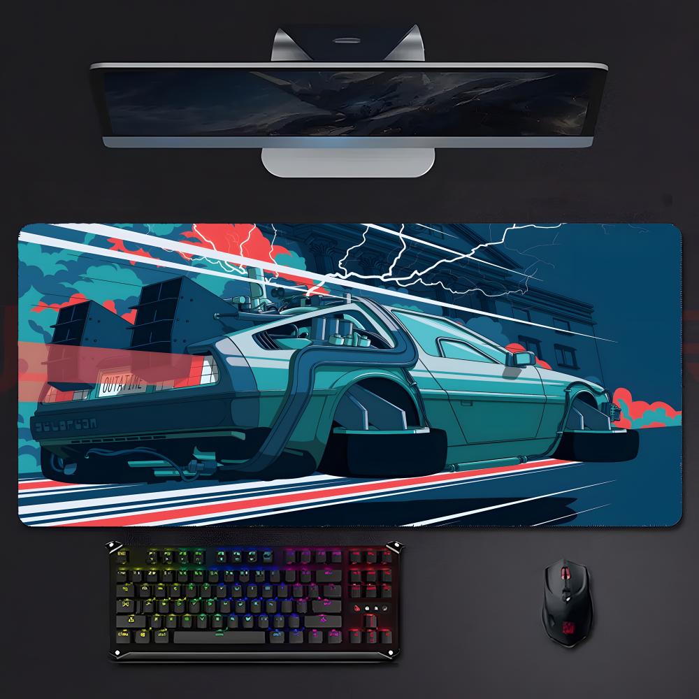 Classic Scifi Movie Bback To The Future Mouse Pad Large Gaming Mousepad With Stitched Edges Thickened Desk Mat Pc