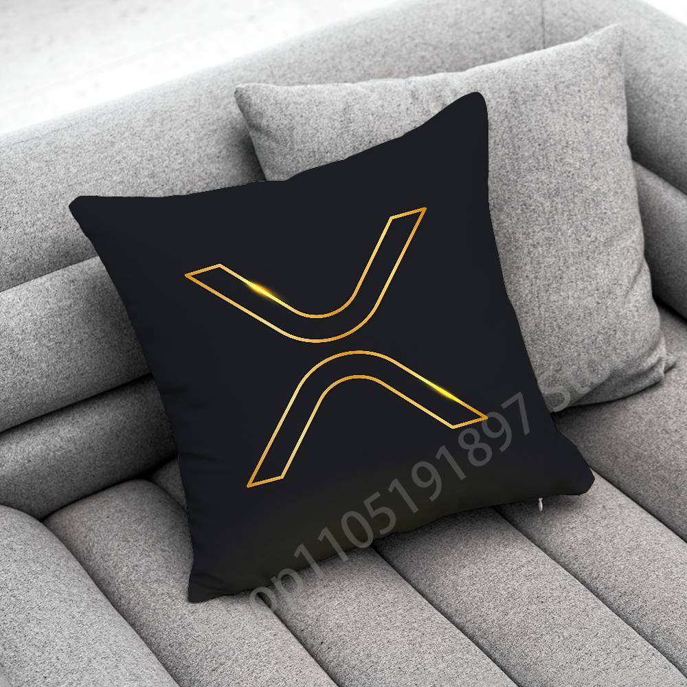 Xrp Ripple Crypto Digital Currency Throw Pillow Case For 50x50cm 30x30cm 55x55cm 45x45cm 40x40cm Square Bed Pillowcase Cover
