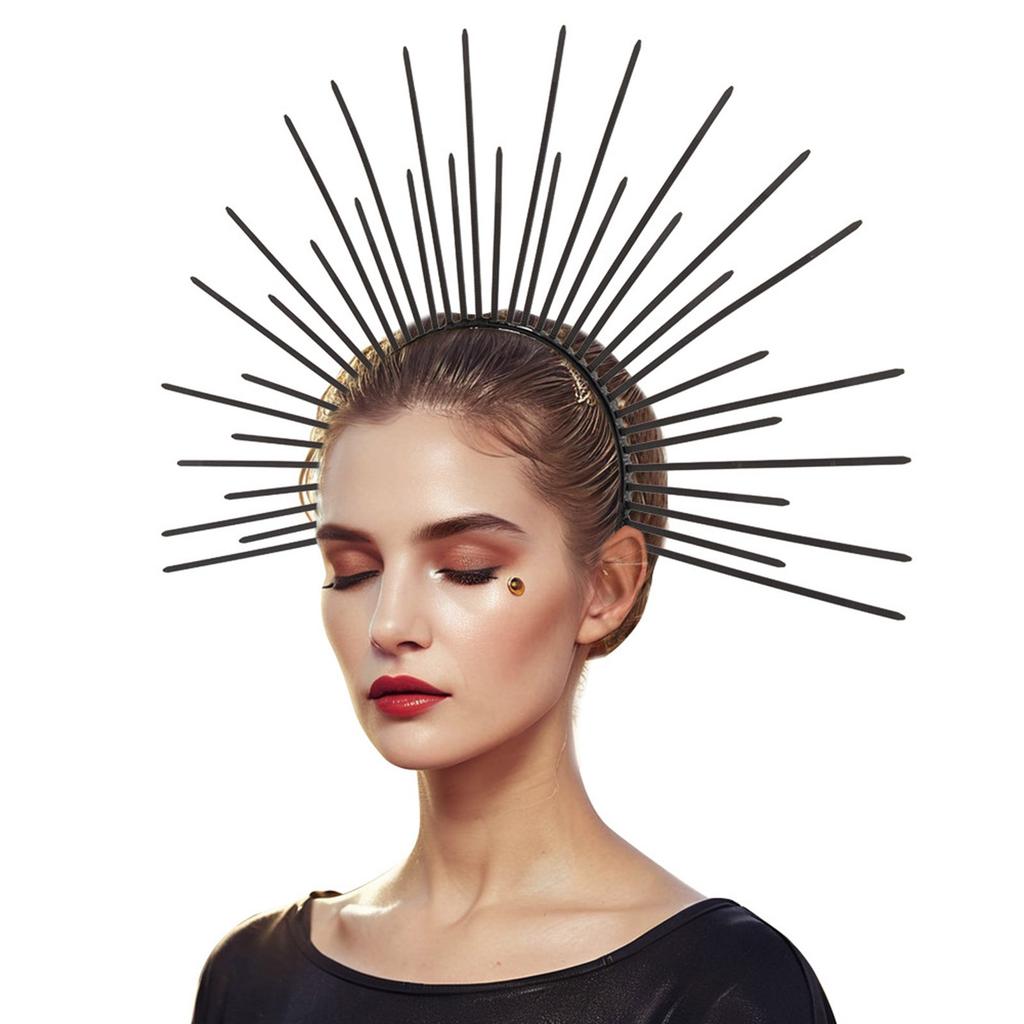 Elegant Radiance Crown Wedding Headband Baroque Tiaras Hairband Women Accessories Cosplay Costume Props Church Hairband