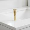 Brass Gold Style Pop-up Overflow Basin Drain with Holes For Bathroom Wanity Sinks 8416G