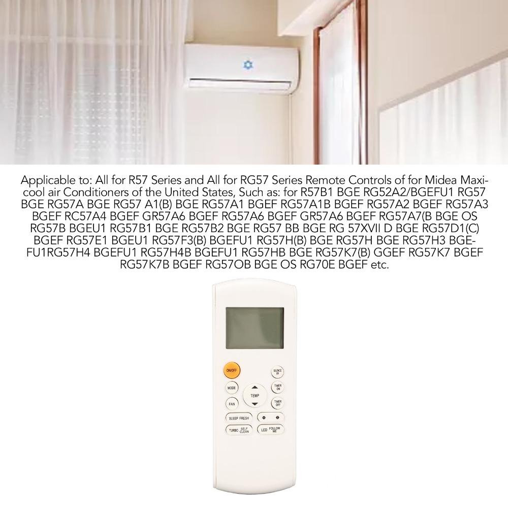 Remote Control for Midea Maxicool R57B1 BGE RG52A2 BGE RG57A BGEF RG57OB