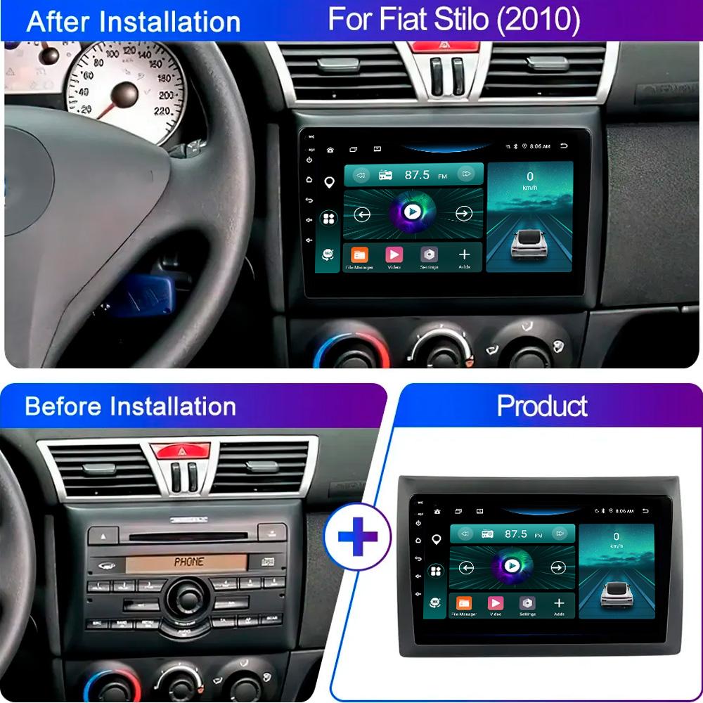 X-REAKO Car Video Player for  FIAT Stilo 2001-2010 GPS Navigation Built-in Dsp Carplay Autoradio Android Head Unit
