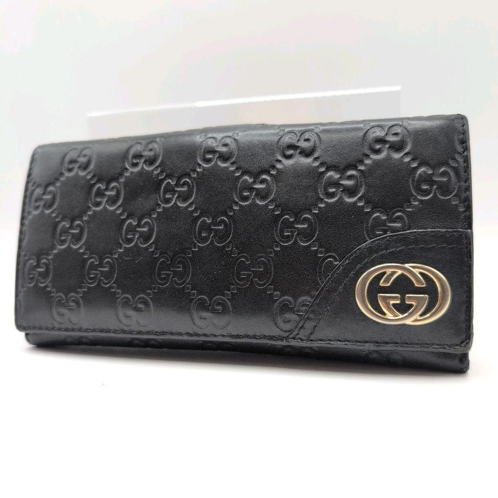 Used GUCCI Interlocking G Gucciissima Leather Bi-fold Wallet