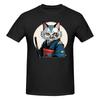 Piece Ninja Warrior Novelty Cotton TShirt Samurai Cat Tees Tops For Unisex