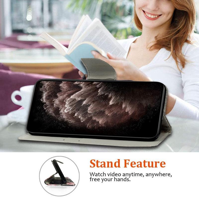 Кожаный чехол для Iphone 12 13 Pro Max, флип-кошелек, держатель для карт, модный чехол для телефонной книги с мультяшной росписью 12pro 13pro