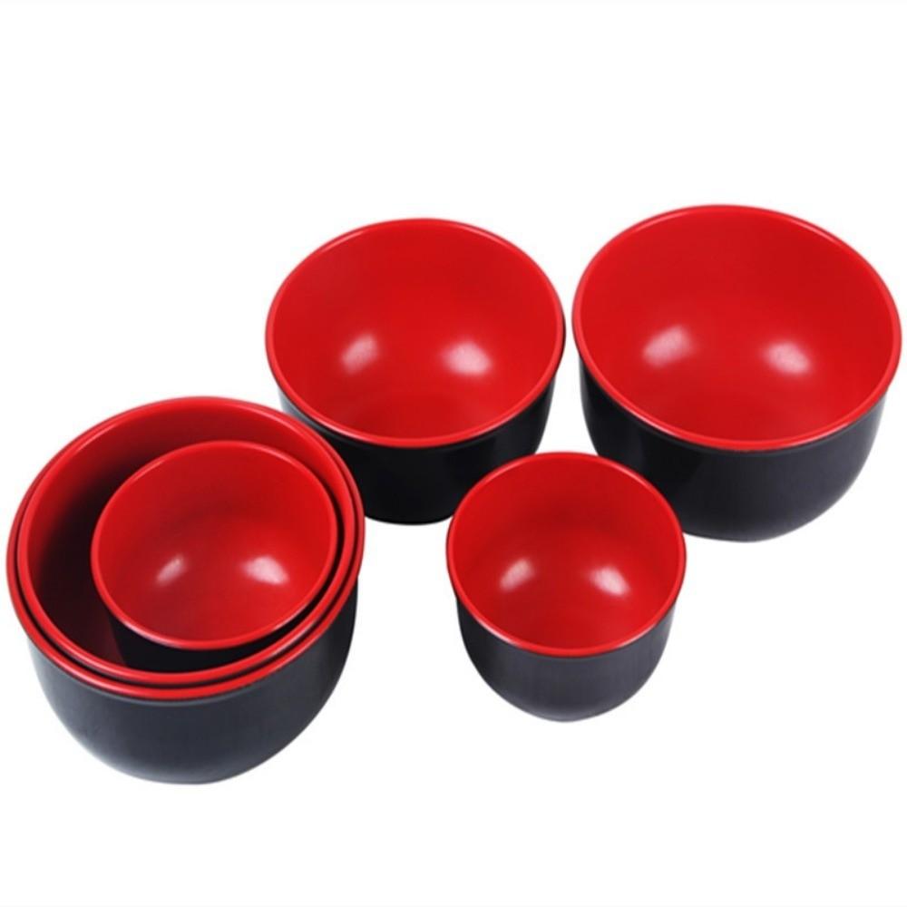 Black Red Food Containers Imitation Porcelain Soup Bowl New Melamine Bowls Dishware