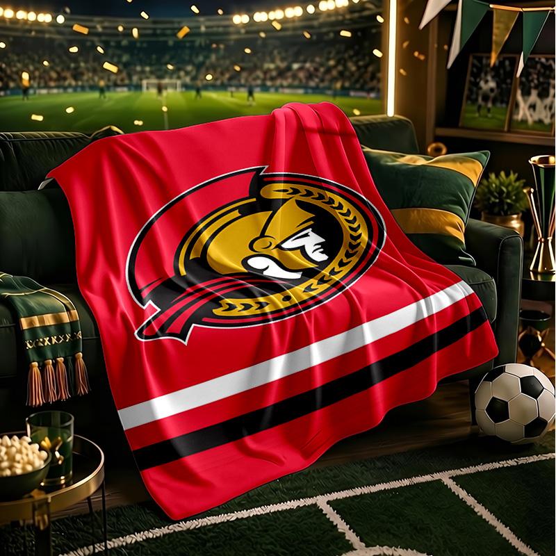 Senators Heritage Throws Blanket Flannel Blankets Plush for Couch Bed Gifts for Men Women Travel picnic blanket Christmas fan gifts