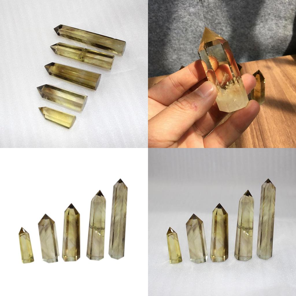 Потрясающий натуральный дымчатый цитрин кварц обелиск кристалл жезл для исцеления и домашнего декора