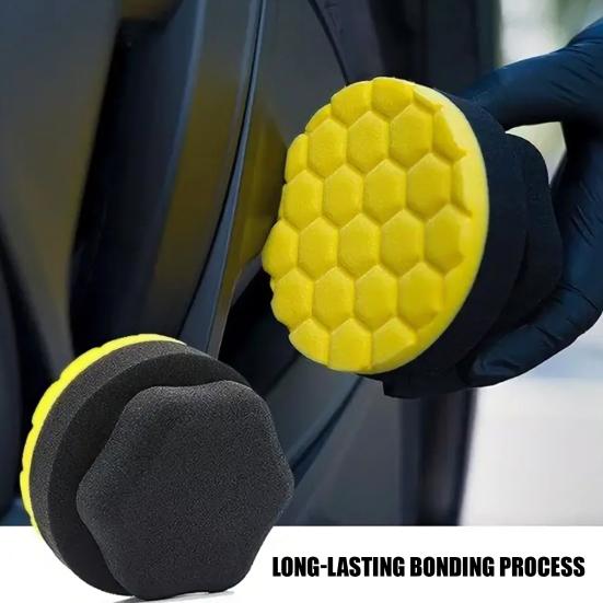 Car Waxing Sponge Hexagonal Pattern Design Efficient Heat Dissipation Car Wax Applicator Car Care Waxing Tool