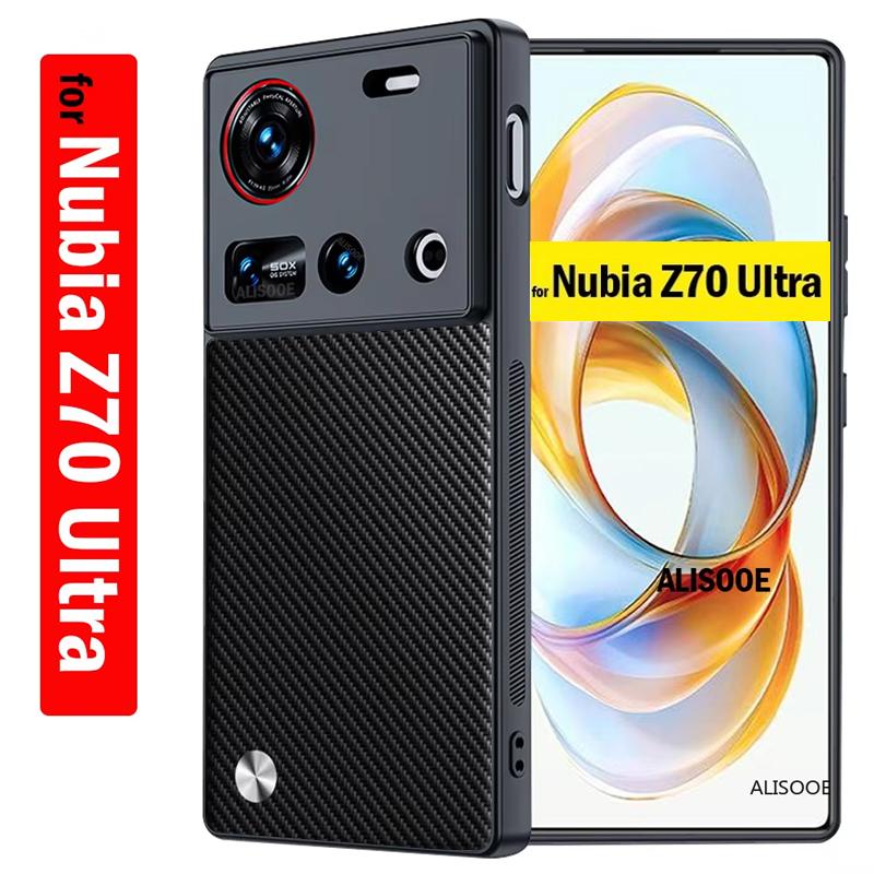 Для чехла Nubia Z70 Ultra Роскошная защита из искусственной кожи Задняя крышка для Nubia Z70 Ultra Противоударная Capa Funda