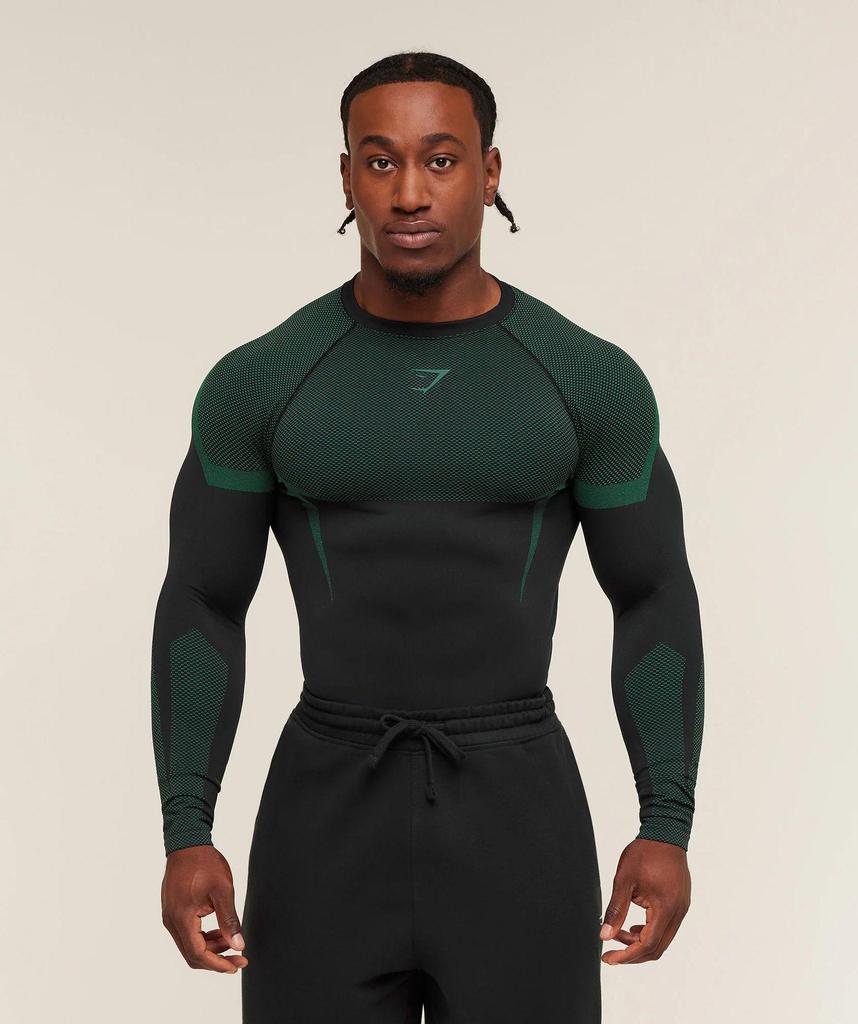 GYMSHARK Беговой Фитнес Топ с Длинным Рукавом - Повседневный, Дышащий, Облегающий