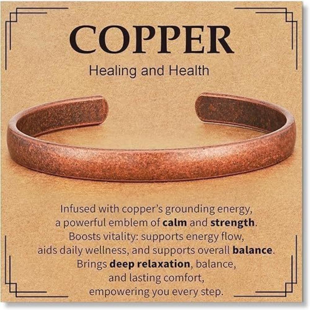 Adjustable Copper Bracelet Waterproof Bangle Jewelry Stylish Unisex Bracelet for Men and Women