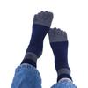 Cotton Breathable Simple Middle Tube Socks With Toes Stripe Hosiery Man Socks Five Finger Socks