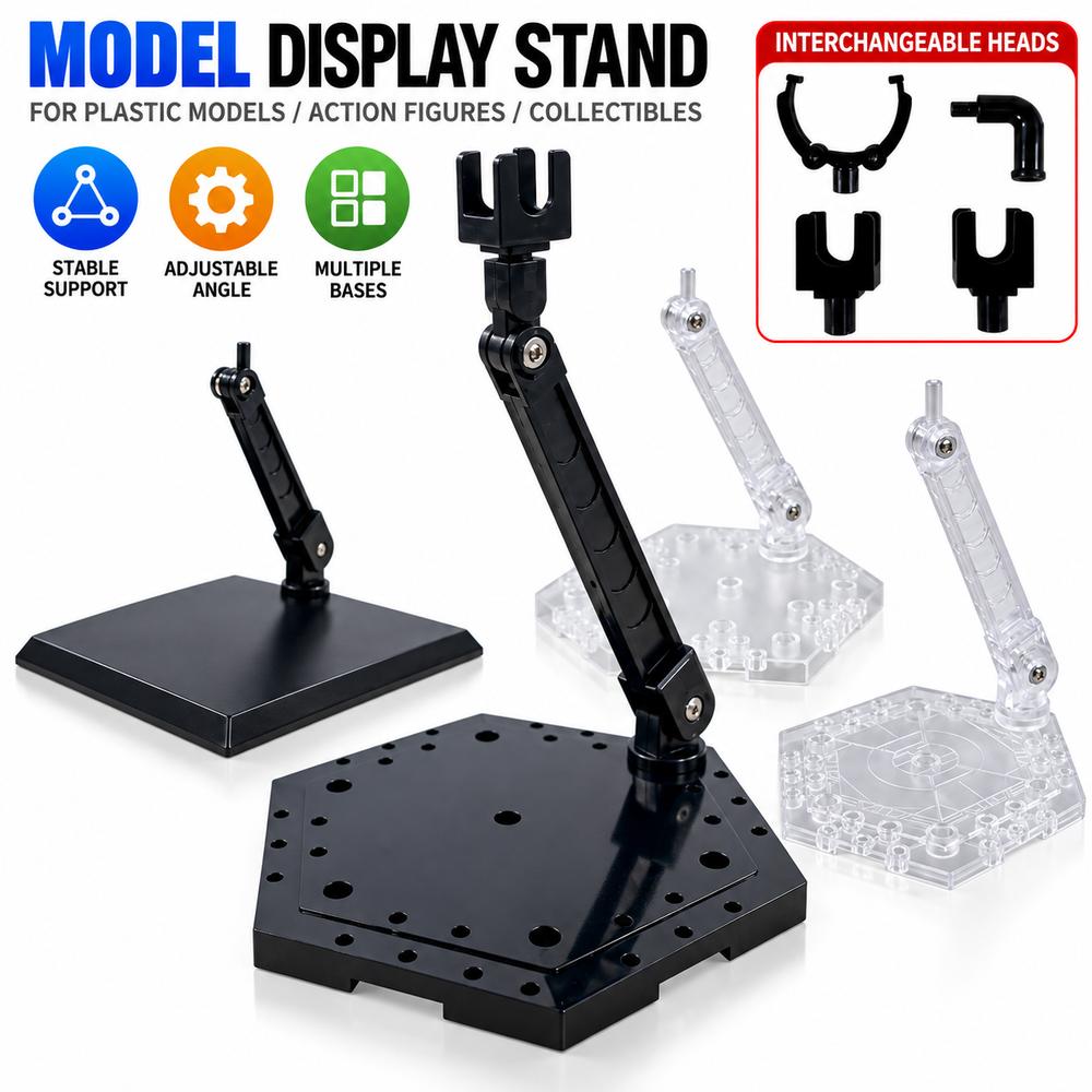 Adjustable Arm Action Figure Display Stand Transparent Action Figure Base HG Model Figures