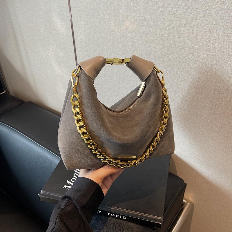 Оптовая цепочная сумка женская 2025 осень и зима новая ретро сумка под мышкой универсальная на плечо сумка-мессенджер