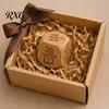 Bookish Daily Habit Tool Wooden Reading Decision Dice, 6-Sided Wood Engraved Quotes Prompt, Natural Literary Forming Charm, Fun Companion Book