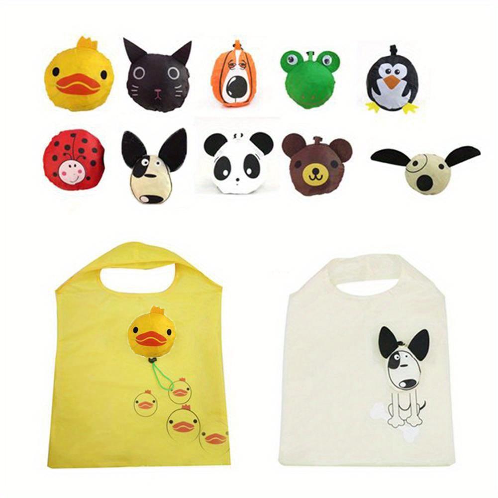 Животные Милые собаки Полезные нейлоновые складные многоразовые сумки для покупок Эко-сумка с изображением мультфильмов Портативная дорожная сумка через плечо