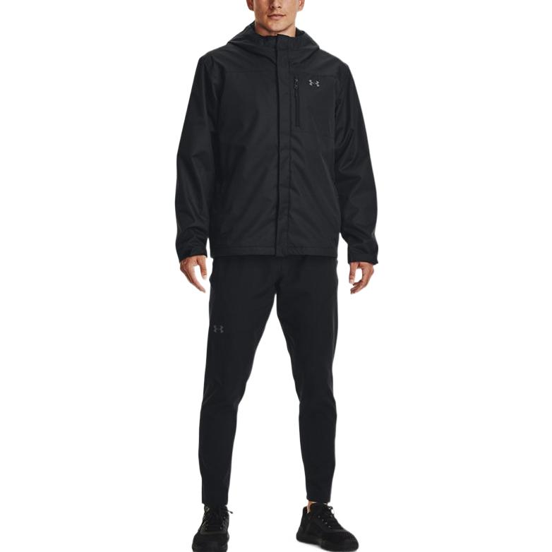 Under Armour Storm2.0 Porter 3-в-1 Съемная спортивная куртка с капюшоном на флисовой подкладке Мужская куртка черная 1371585-001