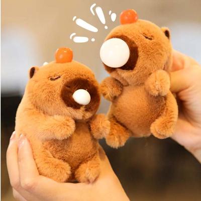 Игрушка Животное Плюшевая Капибара Машущая Хвостом Брелок Машущая Хвостом Кукла Капибара Подвеска для Рюкзака