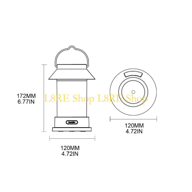 L8RE Mini Cool Humidifier Home Air Vaporizer Retro Lantern Aroma Essential Oil Diffuser Maker with LED Night Light