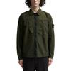 STONE ISLAND Solid Color Zip Collar Long Sleeve Jacket Men Jacket Olive-Green 791511112-V0058