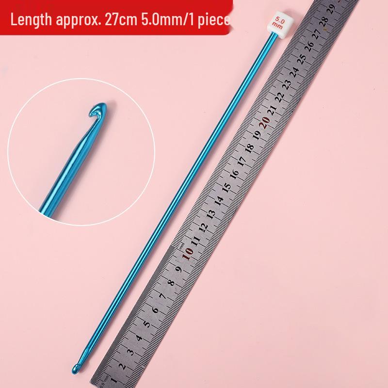 Набор афганских крючков для вязания: Длинные алюминиевые крючки ручной работы и цветная пряжа для проектов вязания своими руками