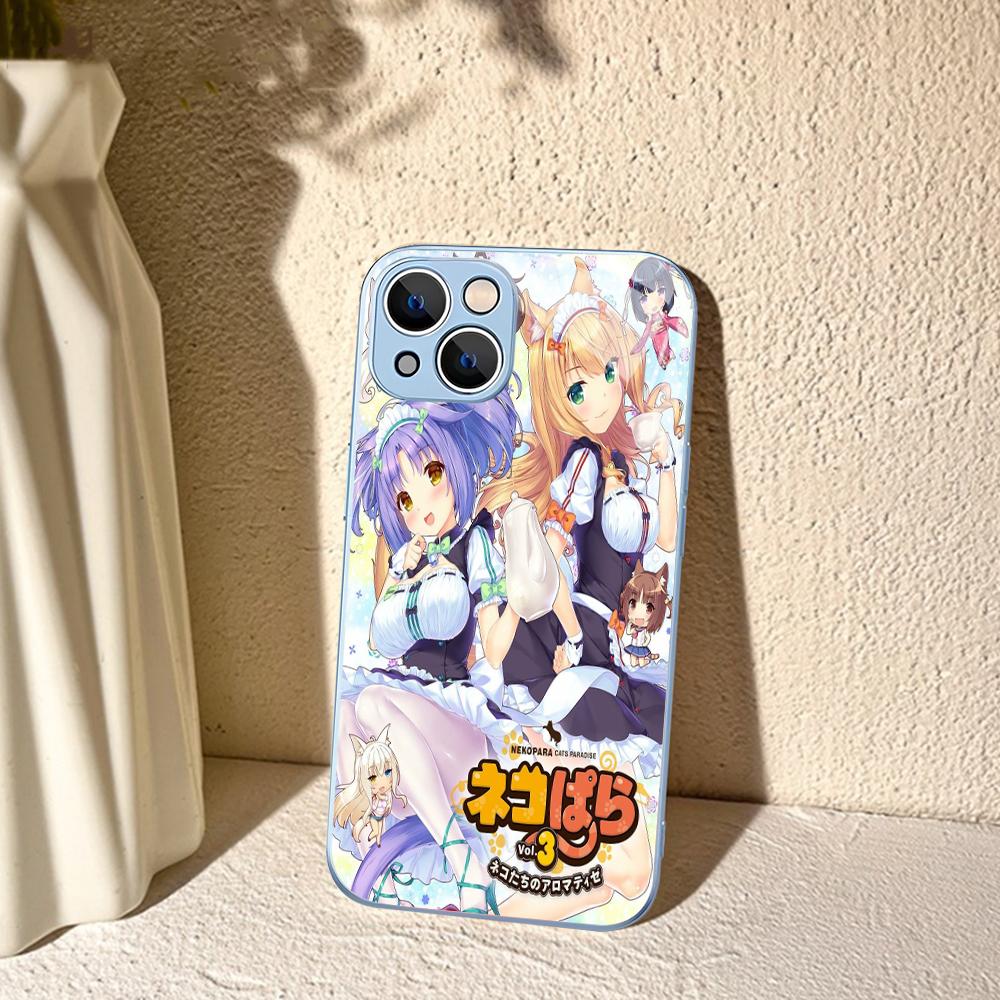 Чехол для телефона Nekopara Chocola Vanilla для iPhone 14 13 12 Mini 11 Pro XS Max X XR 14 Plus Закаленное стекло